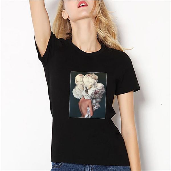 clothing black camiseta mujer vintage women t shirt casual harajuku flowers feather print short sleeve streetwear, White
clothing black camiseta mujer vintage women t shirt casual harajuku flowers feather print short sleeve streetwear, White