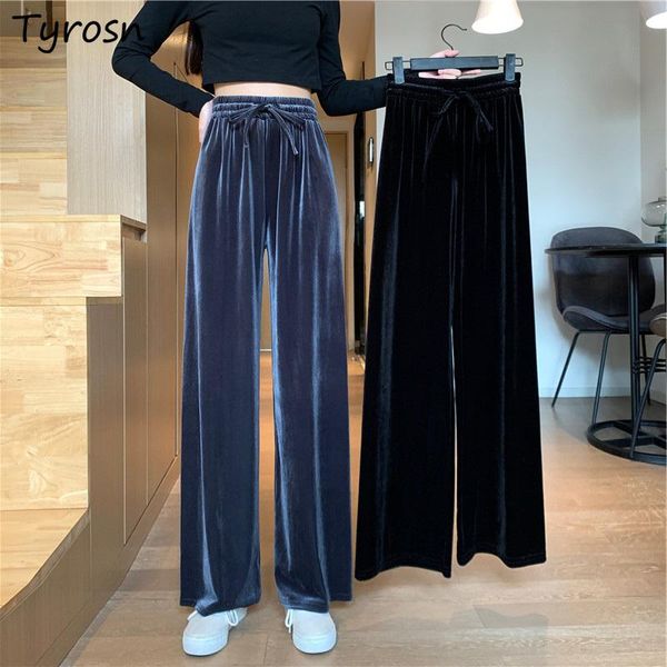 women's pants & capris women loose s-4xl solid high elastic waist casual trousers elegant mujer all-match korean style golden velvet dr, Black;white
women's pants & capris women loose s-4xl solid high elastic waist casual trousers elegant mujer all-match korean style golden velvet dr, Black;white