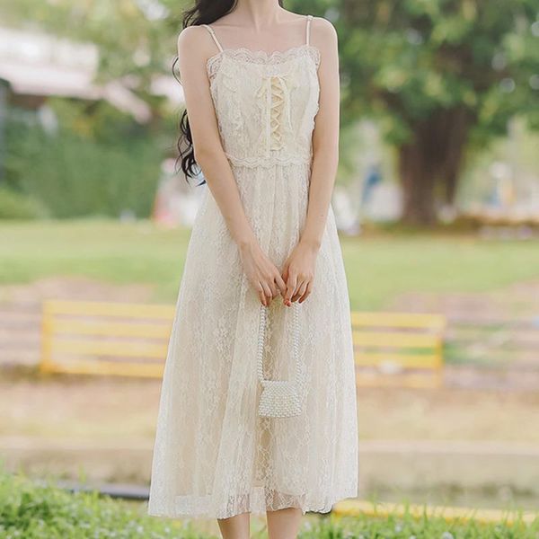 casual dresses summer elegant lace bandage party maxi 2021 women clothing female sweet spaghetti strap dress vestidos de mujer, Black;gray
casual dresses summer elegant lace bandage party maxi 2021 women clothing female sweet spaghetti strap dress vestidos de mujer, Black;gray