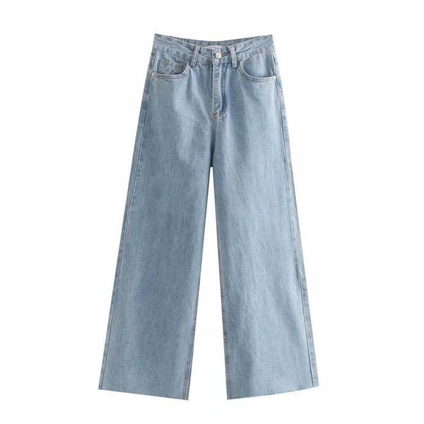 women's jeans fashion women 0385 autumn high waisted 9-point loose wide leg versatile show thin draping chic edge pants, Blue
women's jeans fashion women 0385 autumn high waisted 9-point loose wide leg versatile show thin draping chic edge pants, Blue