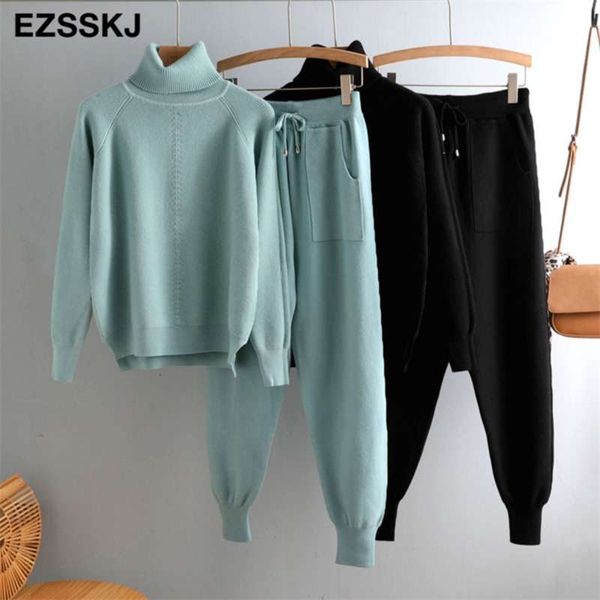 casual 2 pieces sweater set women knitted turtleneck sweater + loose trousers chic pullover sweater+ knitted carrot pants set 210925, White
casual 2 pieces sweater set women knitted turtleneck sweater + loose trousers chic pullover sweater+ knitted carrot pants set 210925, White