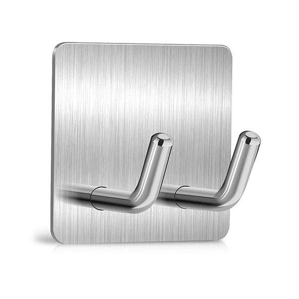 1/2/4pcs premium adhesive hooks heavy duty stainless steel dual spikes wall strong stick-on towel hook kitchen lb & rails
1/2/4pcs premium adhesive hooks heavy duty stainless steel dual spikes wall strong stick-on towel hook kitchen lb & rails