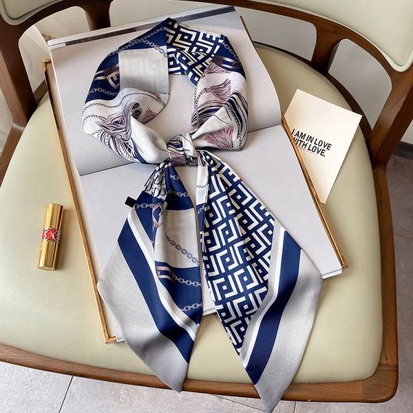 scarves koi leaping aesthetic horse printing long silk scarf female literary hair decorative headband tie wrist strap bag belt, Blue;gray
scarves koi leaping aesthetic horse printing long silk scarf female literary hair decorative headband tie wrist strap bag belt, Blue;gray