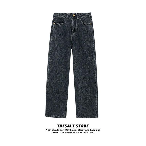 women's jeans woman pants high waist fall clothing straight-leg trousers pantalones vaqueros mujer, Blue
women's jeans woman pants high waist fall clothing straight-leg trousers pantalones vaqueros mujer, Blue