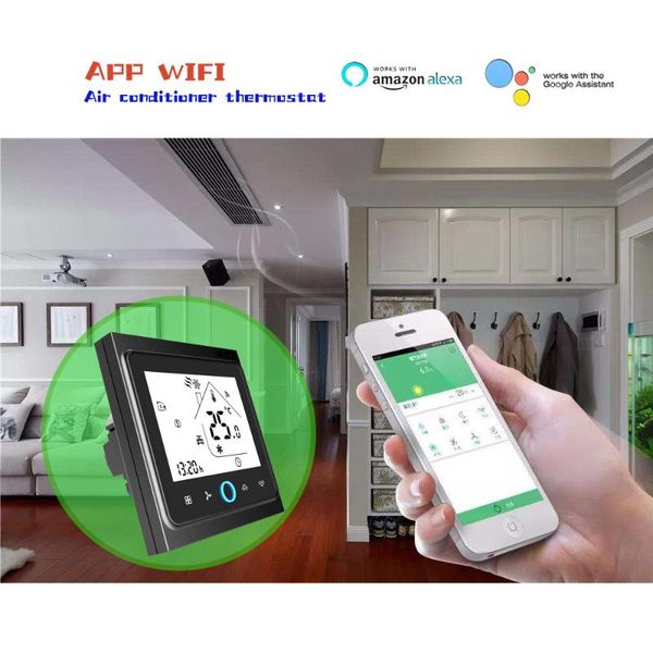 smart home control tuya 2pipe wifi thermostat for temperature to heating or cooling,works with alexa google home, 95-240vac 24vac
smart home control tuya 2pipe wifi thermostat for temperature to heating or cooling,works with alexa google home, 95-240vac 24vac