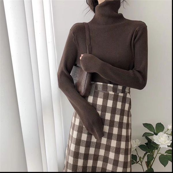 casual turtleneck autumn winter women sweater korean solid long sleeve knitted pullovers slim basic pink, White;black
casual turtleneck autumn winter women sweater korean solid long sleeve knitted pullovers slim basic pink, White;black