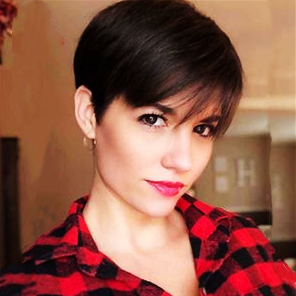 pixie cut straight short bob wigs natural color brazilian remy human hair with bangs full machine wig for black women, Black;brown
pixie cut straight short bob wigs natural color brazilian remy human hair with bangs full machine wig for black women, Black;brown