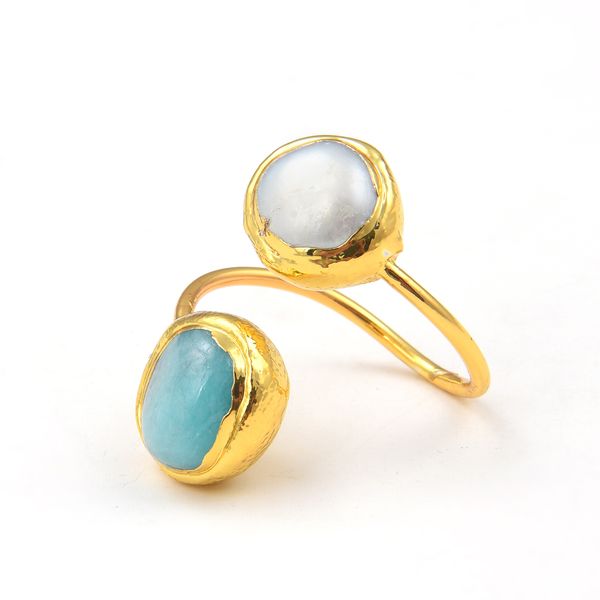 guaiguai jewelry natural freshwater pearl gold color bezel pearl finger green amazonites rings adjustable gift classic for women, Golden;silver
guaiguai jewelry natural freshwater pearl gold color bezel pearl finger green amazonites rings adjustable gift classic for women, Golden;silver