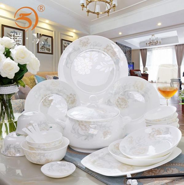 60-head chinese bone china tableware suit household simple ceramic bowl dish & plate set housewarming gift box wallpapers
60-head chinese bone china tableware suit household simple ceramic bowl dish & plate set housewarming gift box wallpapers