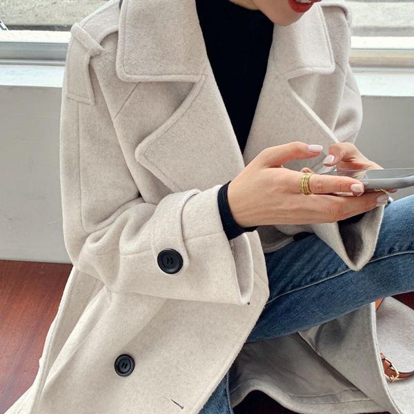 women's wool & blends jacket women coat winter above the knee woolen veste manteau femme, Black
women's wool & blends jacket women coat winter above the knee woolen veste manteau femme, Black