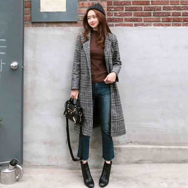 women's trench coats 2021 spring fall of women plaid wool coat fashion long type winter jackets outw, Tan;black
women's trench coats 2021 spring fall of women plaid wool coat fashion long type winter jackets outw, Tan;black