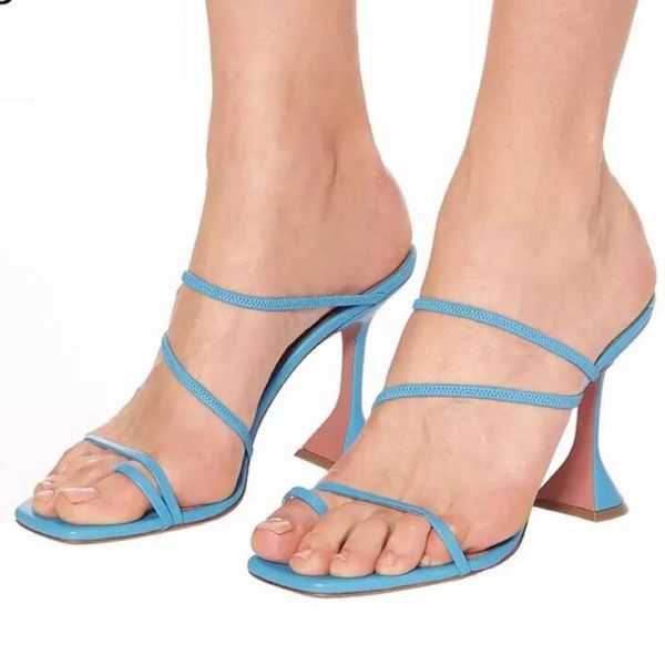slippers 2021 blue leather summer high heels sandals women open toed block heel slipper shoe mules pumps size 35-42, Black
slippers 2021 blue leather summer high heels sandals women open toed block heel slipper shoe mules pumps size 35-42, Black