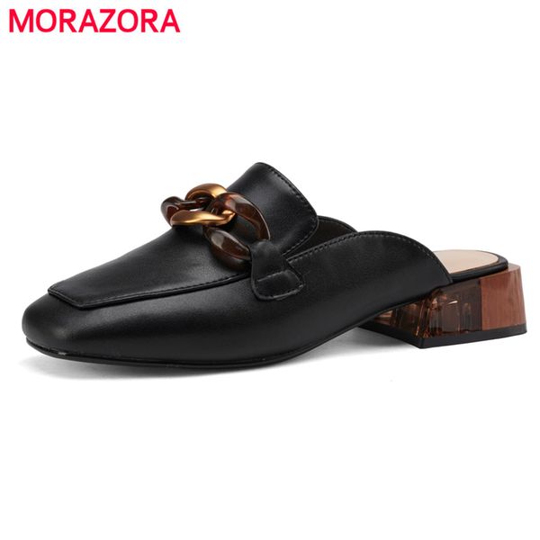 morazora plus size 34-43 genuine leather shoes women mules square toe low heels summer shoes women sandals ladies party shoes 210506, Black
morazora plus size 34-43 genuine leather shoes women mules square toe low heels summer shoes women sandals ladies party shoes 210506, Black