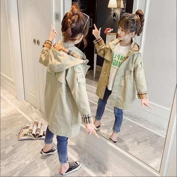 spring girls jackets for childrens windbreaker cotton hooded girdle trench for girls casual outerwear teens kids clothes, Blue;gray
spring girls jackets for childrens windbreaker cotton hooded girdle trench for girls casual outerwear teens kids clothes, Blue;gray