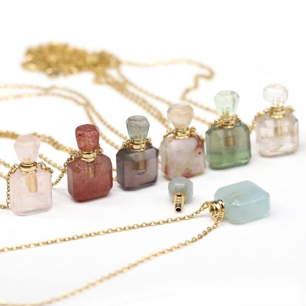 pendant necklaces natural oil diffuser perfume bottle pendants necklace rose quartzs fluorites gem stone for women jewelry gift 20x33mm, Silver
pendant necklaces natural oil diffuser perfume bottle pendants necklace rose quartzs fluorites gem stone for women jewelry gift 20x33mm, Silver