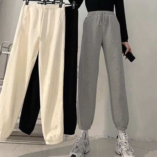 women's pants & capris # real s pearl cotton 260g drawstring leisure sweatpants for women, Black;white
women's pants & capris # real s pearl cotton 260g drawstring leisure sweatpants for women, Black;white