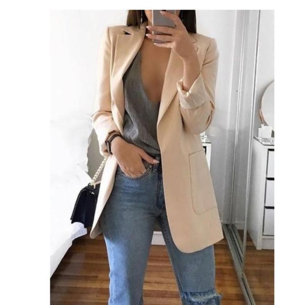 women's suits & blazers 2021 office women blazer casual long sleeve solid formal work suit autumn fashion coat ladies jacket skinny car, White;black
women's suits & blazers 2021 office women blazer casual long sleeve solid formal work suit autumn fashion coat ladies jacket skinny car, White;black