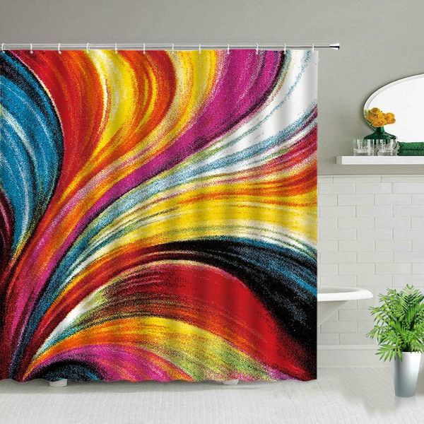 colorful rainbow stripes pattern shower curtain bathroom waterproof polyester fabric home decor washable bath curtains180*180cm curtains
colorful rainbow stripes pattern shower curtain bathroom waterproof polyester fabric home decor washable bath curtains180*180cm curtains