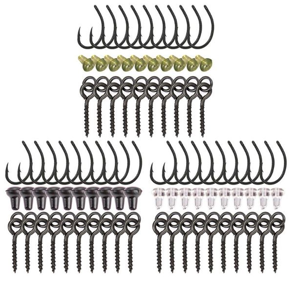 fishing hooks 30pcs carp rig ring s with boilie bait screw hook swivel tackle accessories kit
fishing hooks 30pcs carp rig ring s with boilie bait screw hook swivel tackle accessories kit