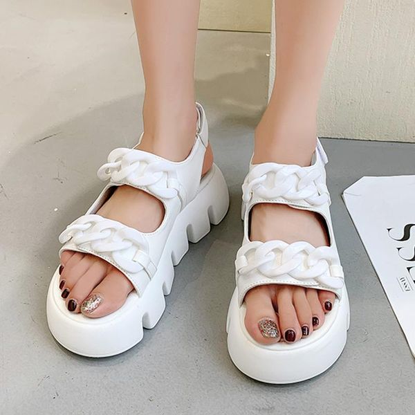 rimocy metal chain platform sandals women summer solid color non-slip walking shoes woman 2021 chunky sandalias mujer, Black
rimocy metal chain platform sandals women summer solid color non-slip walking shoes woman 2021 chunky sandalias mujer, Black