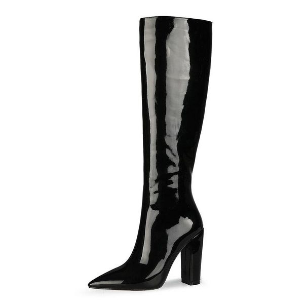boots 2021 fashion black patetnt leather women square high heel knee pointed toe long autumn winter shoes
boots 2021 fashion black patetnt leather women square high heel knee pointed toe long autumn winter shoes