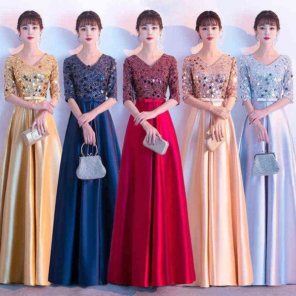 prom luxury boutique occasion dresses female red song chorus performance slim v-neck host temperament long evening, Black
prom luxury boutique occasion dresses female red song chorus performance slim v-neck host temperament long evening, Black