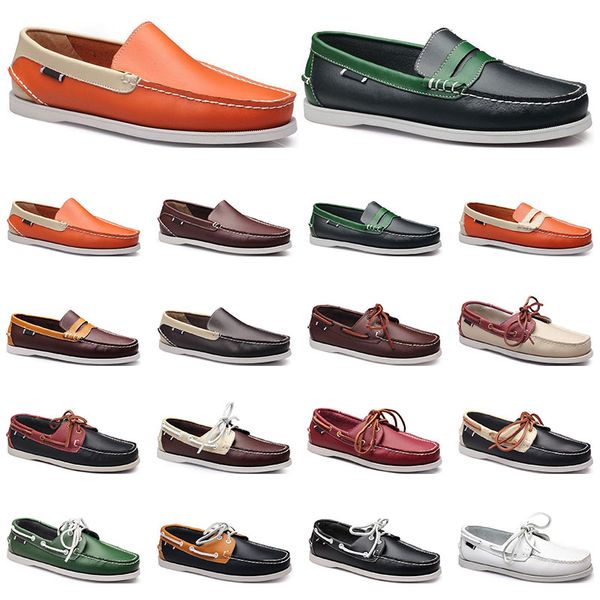 womens sneakers sailing shoe mens casual leather shoes black white red green orange brown outdoor trainers size 38-45 two
womens sneakers sailing shoe mens casual leather shoes black white red green orange brown outdoor trainers size 38-45 two