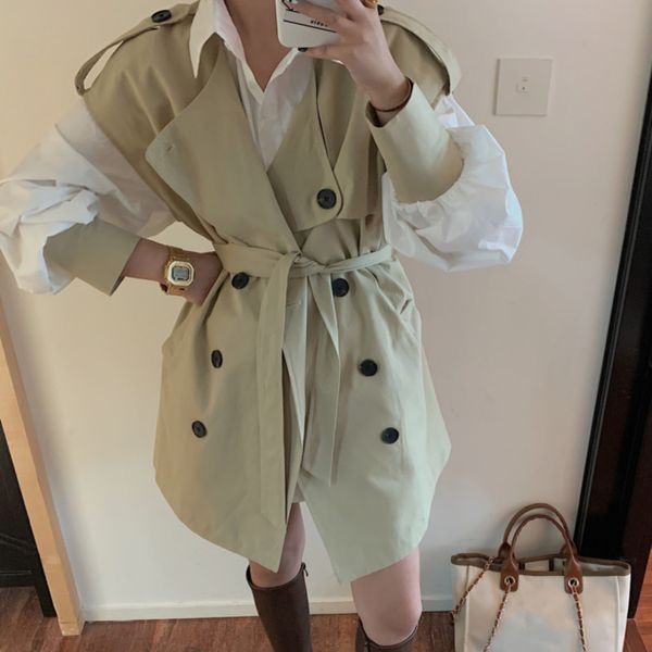double-breasted sleeveless ladies khaki coat chic trendy summer coats casual loose waistcoat vest 16w79h 210510, Black;white
double-breasted sleeveless ladies khaki coat chic trendy summer coats casual loose waistcoat vest 16w79h 210510, Black;white