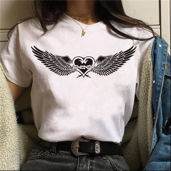 women fashion wing printed tshirts summer casual graphic t shirt large size female white cute cartoon tee
women fashion wing printed tshirts summer casual graphic t shirt large size female white cute cartoon tee