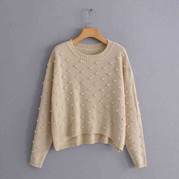 stylish chic small hairball appliques sweater za fashion women o-neck pullovers long sleeve casual knitwear for female outwear 210520, White;black
stylish chic small hairball appliques sweater za fashion women o-neck pullovers long sleeve casual knitwear for female outwear 210520, White;black
