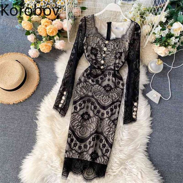 korobov elegant chic lace patchwork sheath women dress hollow out o neck long sleeve party dresses vestidos 79664 210430, Black;gray
korobov elegant chic lace patchwork sheath women dress hollow out o neck long sleeve party dresses vestidos 79664 210430, Black;gray