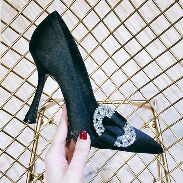 spring elegant women high heel satin crystal pumps red black heels rhinestone stiletto escarpins party wedding shoes dress
spring elegant women high heel satin crystal pumps red black heels rhinestone stiletto escarpins party wedding shoes dress