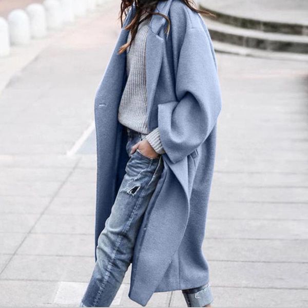 women's wool & blends fashion single breasted loose women overcoat autumn winter long sleeve solid colour jacket elegant lapel casual o, Black
women's wool & blends fashion single breasted loose women overcoat autumn winter long sleeve solid colour jacket elegant lapel casual o, Black
