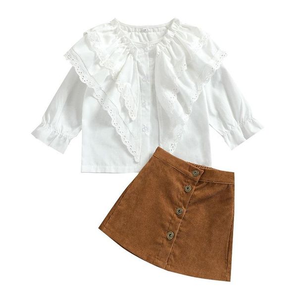 clothing sets 1-5y toddler kids baby girl long sleeve ruffles white blouse a-line corduroy skirt 2pcs outfit fashion girls autumn cloth
clothing sets 1-5y toddler kids baby girl long sleeve ruffles white blouse a-line corduroy skirt 2pcs outfit fashion girls autumn cloth