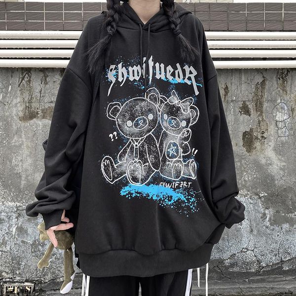 dark cartoon cute bear print hoodie streetwear harajuku hip-hop loose gothic women's sweatshirt vintage korean oversize hoodies & sweat, Black
dark cartoon cute bear print hoodie streetwear harajuku hip-hop loose gothic women's sweatshirt vintage korean oversize hoodies & sweat, Black