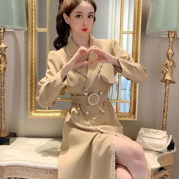 women's trench coats 2021 autumn belt windbreake long sleeve dress women elegant classy clothing female button daily office lady coat o, Tan;black
women's trench coats 2021 autumn belt windbreake long sleeve dress women elegant classy clothing female button daily office lady coat o, Tan;black