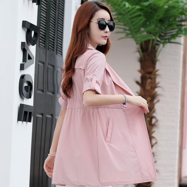 women's trench coats spring ladies windbreaker autumn temperament slim waist seven-sleeve thin jacket women wild, Tan;black
women's trench coats spring ladies windbreaker autumn temperament slim waist seven-sleeve thin jacket women wild, Tan;black