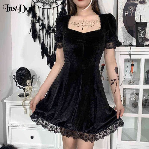 insdoit mall gothic velvet summer mini dresses women vintage punk grunge lace dress harajuku aesthetic elegant party dress y220214, Black;gray
insdoit mall gothic velvet summer mini dresses women vintage punk grunge lace dress harajuku aesthetic elegant party dress y220214, Black;gray