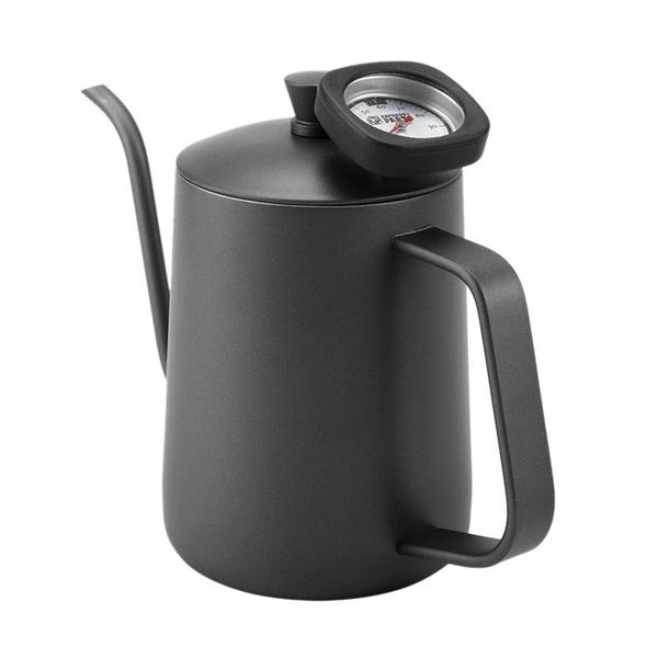 coffee pots 600ml stainless steel kettle gooseneck spout teapot with thermometer (black)
coffee pots 600ml stainless steel kettle gooseneck spout teapot with thermometer (black)