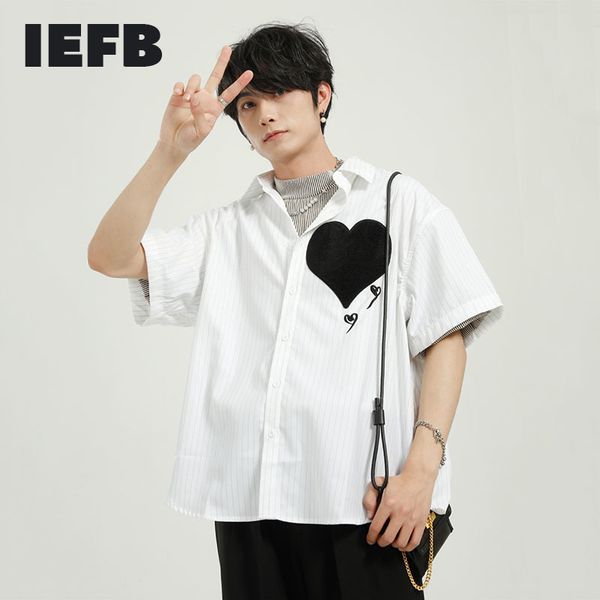 iefb patchwork embroidery print short sleeve shirts for men summer oversized striped blouse causal clothes 9y6142 210524, White;black
iefb patchwork embroidery print short sleeve shirts for men summer oversized striped blouse causal clothes 9y6142 210524, White;black