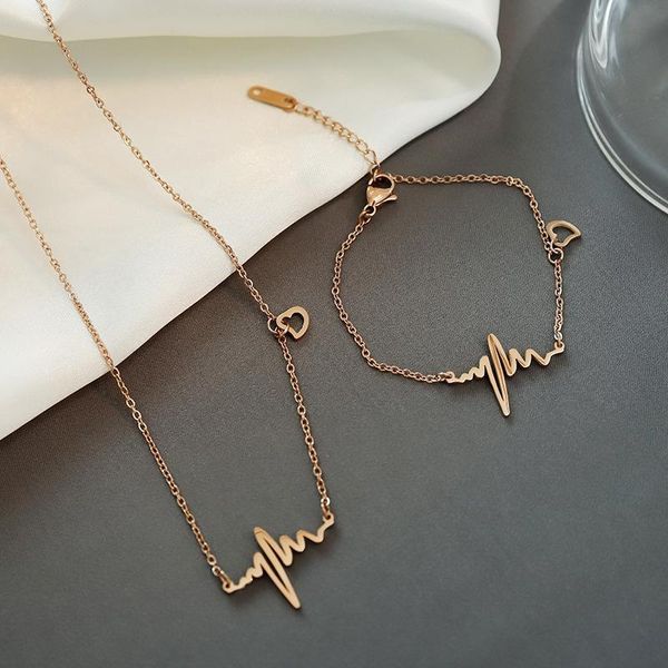 stainless steel ecg figure love heart necklace rose gold color titanium chain for women necklaces jewelry gifts collares pendant, Silver
stainless steel ecg figure love heart necklace rose gold color titanium chain for women necklaces jewelry gifts collares pendant, Silver