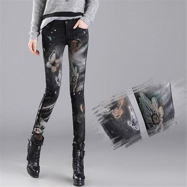 women's jeans woman spring plus size mid painted full length pants female autumn oversized sequin lady bronzing pencil, Blue
women's jeans woman spring plus size mid painted full length pants female autumn oversized sequin lady bronzing pencil, Blue