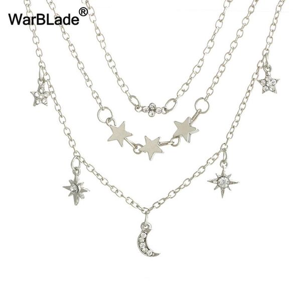 warblade 10pcs fashion choker necklaces multi layer star moon rhinestone necklace silver color chain chokers jewelry for women chains
warblade 10pcs fashion choker necklaces multi layer star moon rhinestone necklace silver color chain chokers jewelry for women chains