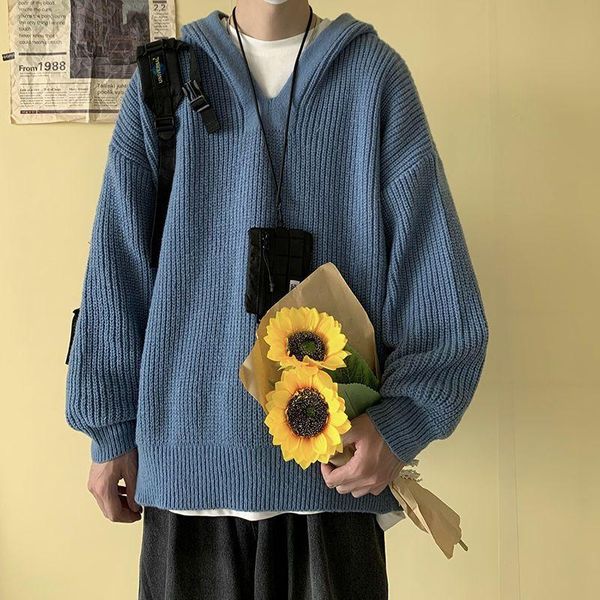 men's sweaters harajuku hooded sweater men solid 2021 autumn winter korean fashion preppy style casual loose couple trend, White;black
men's sweaters harajuku hooded sweater men solid 2021 autumn winter korean fashion preppy style casual loose couple trend, White;black