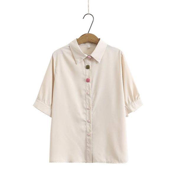 women's blouses & shirts plus size xl-4xl summer short sleeve a-line ol blouse ladies' solid simple workwear blusas with cute but, White
women's blouses & shirts plus size xl-4xl summer short sleeve a-line ol blouse ladies' solid simple workwear blusas with cute but, White