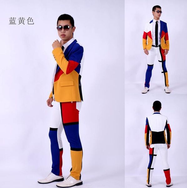 men's suits & blazers men designs classic patchwork stage costumes for singers sequin blazer dance clothes jacket star style dress punk, White;black
men's suits & blazers men designs classic patchwork stage costumes for singers sequin blazer dance clothes jacket star style dress punk, White;black