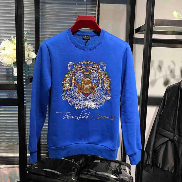 men's hoodies & sweatshirts hoodie handsome loose personality oversized pullover classical tiger head technology strass 2021 male luxur, Black
men's hoodies & sweatshirts hoodie handsome loose personality oversized pullover classical tiger head technology strass 2021 male luxur, Black