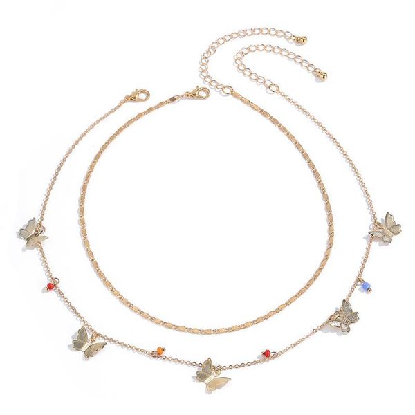 2pcs exquisite vintage butterfly copper choker necklace for women luxury layered metal jewelry gift chokers, Golden;silver
2pcs exquisite vintage butterfly copper choker necklace for women luxury layered metal jewelry gift chokers, Golden;silver