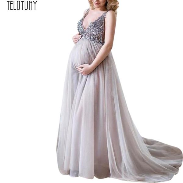 maternity dresses telotuny ladies dress women pregnant sling v neck sequin cocktail long maxi prom gown fashion, White
maternity dresses telotuny ladies dress women pregnant sling v neck sequin cocktail long maxi prom gown fashion, White