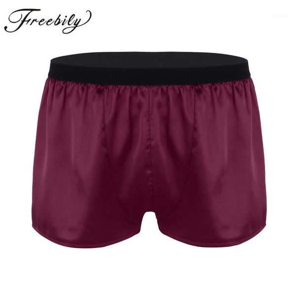 men's sleepwear mens satin sleep shorts summer silk bottoms nightwear pajamas homewear boxers, Black;brown
men's sleepwear mens satin sleep shorts summer silk bottoms nightwear pajamas homewear boxers, Black;brown